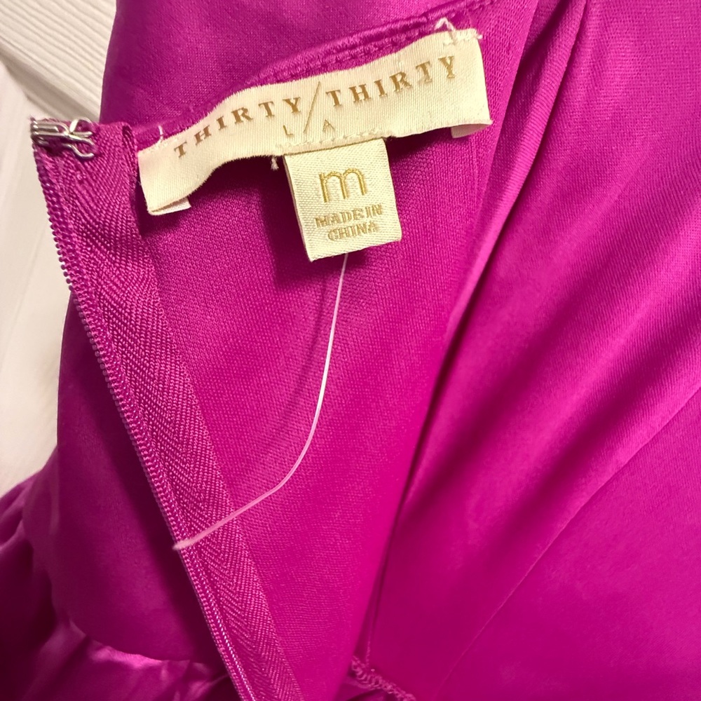 Pink Ruched A-line Prom Dress - Picture 5 of 9